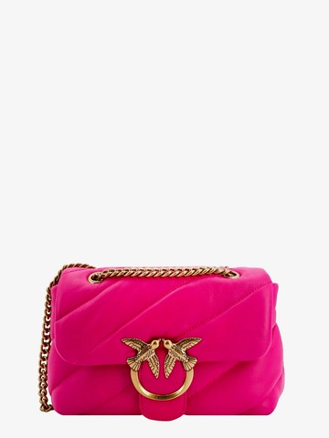 Matelassé leather shoulder bag with iconic love birds buckle - PINKO - gender_Woman