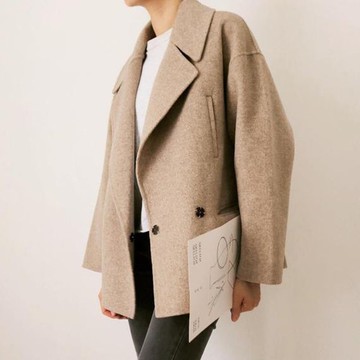 【下單訂製】Avoine Coat 學院風喀什米爾繭形手縫短大衣 多色