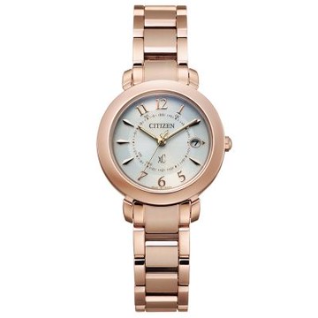 CITIZEN xC 廣告款 自信光采光動能電波鈦金屬時尚女錶(ES9444-50B)-27mm
