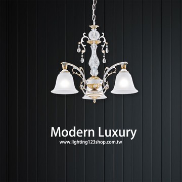 鋁合金烤漆玻璃造型吊燈 F57-19-30603