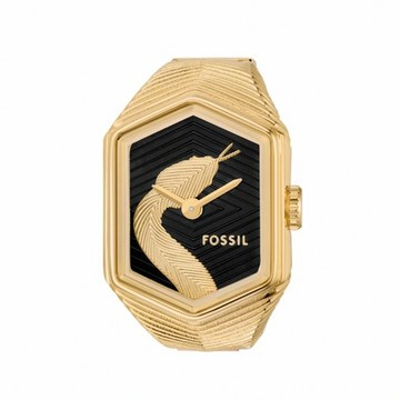 【獨特創新｜戒指錶】新作! FOSSIL Watch Ring 限量發行2025金蛇璀璨不鏽鋼戒指錶/香檳金 女錶 ES5382 公司貨保固 熱賣中!