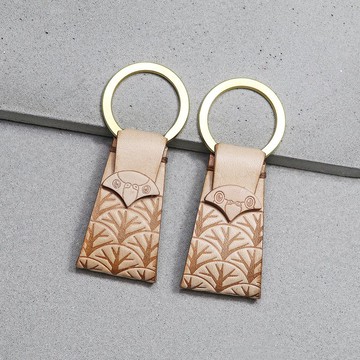 在森林裡的鸚鵡 ∣ 亞馬遜/凱克 ‧ 原色皮革鑰匙圈