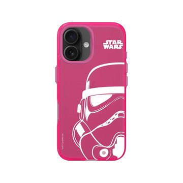 iPhone 16 Clear 粉漾桃 - 迪士尼-星際大戰 Star Wars - 星際大戰 – 風暴兵白線條