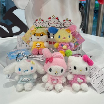 【心動色彩系列】三麗鷗Sanrio Kitty花小兔美樂蒂大耳狗毛絨吊飾