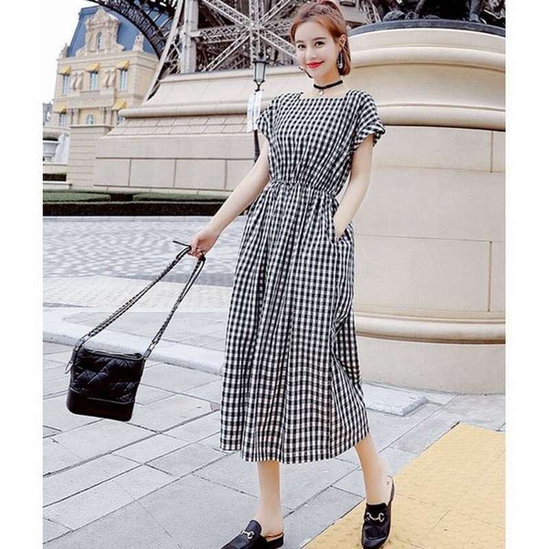 ギンガムチェックワンピース Cna Gob Bo