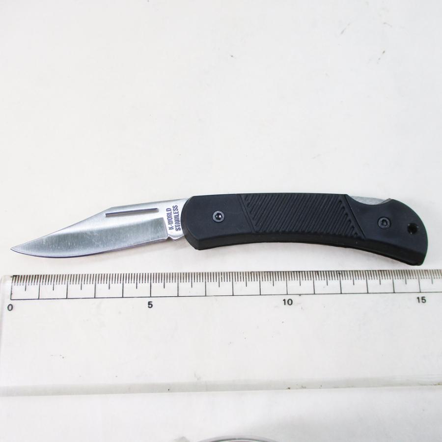 K-WORLD Knife Company ブラック 樹脂ハンドル アウトドアナイフ KW-225 送料無料メール便 ポイント消化 KW-225x1