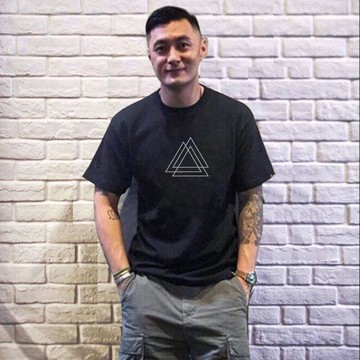 2022新款潮牌短袖t恤男大碼寬松圓領體恤純棉半袖夏裝上衣