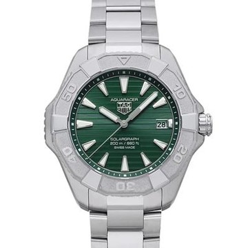 TAG HEUER 豪雅 AQUARACER PROFESSIONAL 200米太陽能石英手錶(WBP1118.BA0047)x綠x40mm