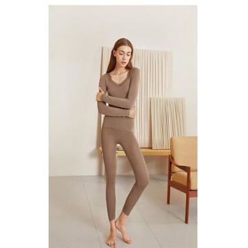 V領打底衫女秋冬2021新款洋氣內搭長袖薄款秋衣簡約純色性感上衣