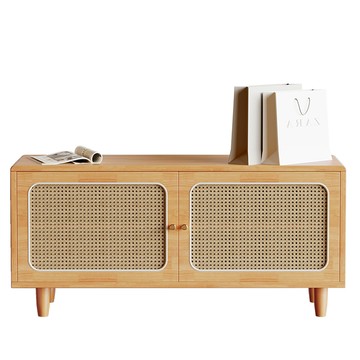 【HappyLife】實木編藤風換鞋凳 100公分 Y11056原木