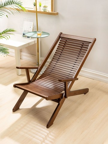 優樂悅~躺椅午休可折疊竹靠椅陽臺家用休閑涼椅辦公室午睡椅舒適靠背椅子