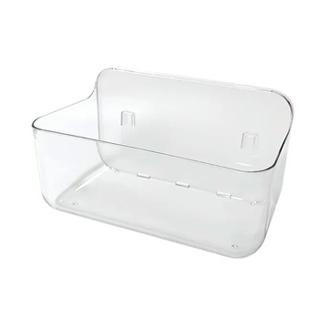 UdiLife 優的生活大師 大款可瀝水置物架 可壁掛 輕鬆安裝 底部瀝水孔  透明色  1個