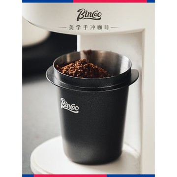 Bincoo意式不銹鋼咖啡接粉杯聞香手沖咖啡手柄倒扣落粉器51/58mm