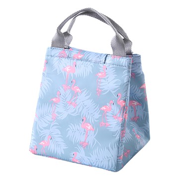 iSFun 北歐風情 手提方型保冷保溫便當包  1個  21 x 15 x 15cm  藍色