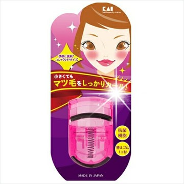 日本貝印KQ-3011迷你果凍色睫毛夾(粉)-單入 [52739]