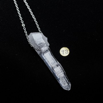 圖桑帶回 | 哥倫比亞 白水晶 清透亮皮 天然原礦項鍊 T240313-073