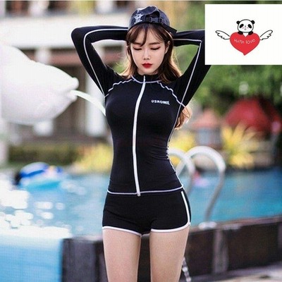 サーフ レディース水着 日焼け対策 ラッシュガード フィットネス水着 レディース 長袖水着 3点 通販 Lineポイント最大get Lineショッピング