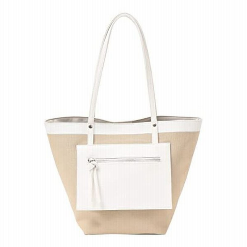 シップス エニィ レディース Ships Any バッグ 2way キャンバス コンビ トート バッグ レディース ホワ 通販 Lineポイント最大0 5 Get Lineショッピング