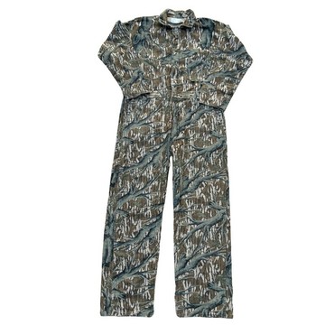 復古 90 年代 Mossy Oak Treestand 狩獵連身工作服 L 號 Regular Talon 拉鍊