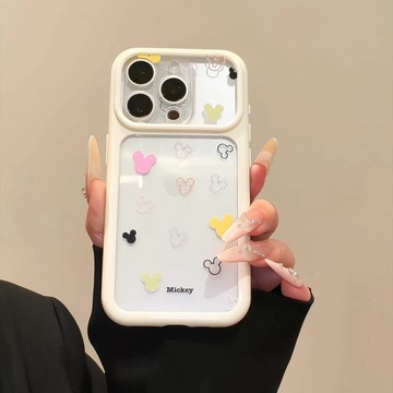 彩色愛心適用蘋果17/16promax手機殼iPhone15plus防摔14pro創意13潮流12精孔全包11保護殼