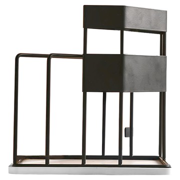 HOLA 和樂家居 Ink 鐵線收納砧板刀具架 附吸水珪藻土墊 21 x 12.5 x 21.5cm 780g  014310662  1個