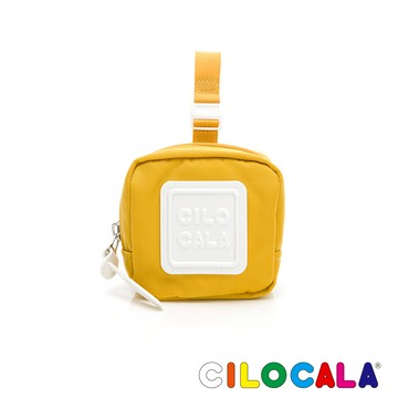 【台灣總代理】CILOCALA 亮彩尼龍防潑水可扣式零錢包 芥茉黃
