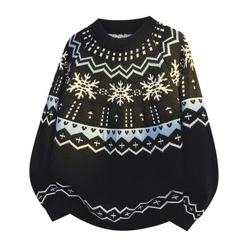 【巴黎精品】現貨+預購 美式復古針織衫針織上衣長袖毛衣秋冬保暖寬鬆大碼休閒男裝-寬鬆韓版圓領2色a1ma43