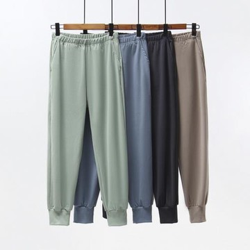 情侶睡褲女秋冬德絨加厚保暖男士衛褲舒適彈力發熱休閑家居褲外穿