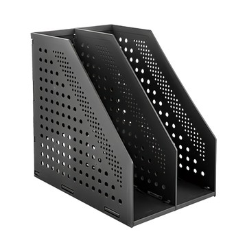 得力 開放式兩段折疊雜誌箱 78999  加厚PP材質  一秒拉伸  安裝便捷  結構穩固  耐用不易變形  深灰色  1個