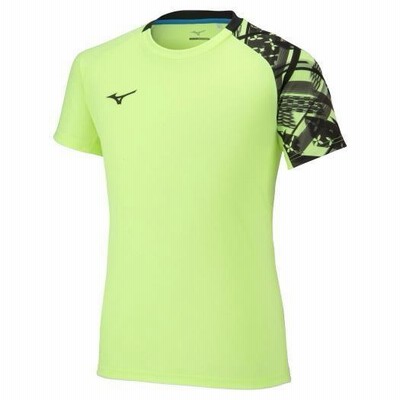 ミズノ Tシャツ 半袖 クルーネック(ネオライム・サイズ：XL) MIZUNO シナジーデザイン 32MA212031XL 返品種別A
