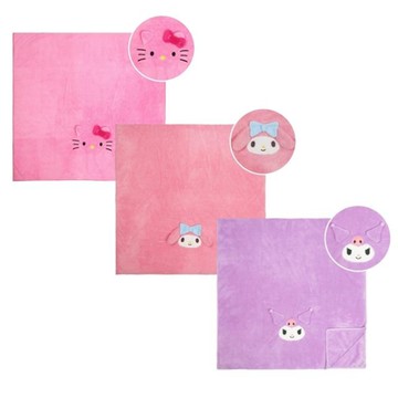 小禮堂 Sanrio 三麗鷗 吸水速乾浴巾 (大臉款) Kitty 美樂蒂 酷洛米