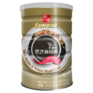 SUNWAY 鄉味 多穀粉 黑芝麻核桃 500g  1罐  16份