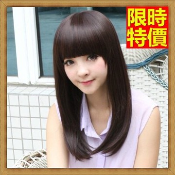 中長假髮整頂假髮-清純可愛內彎修臉齊劉海女美髮用品7色66ag17【獨家進口】【米蘭精品】