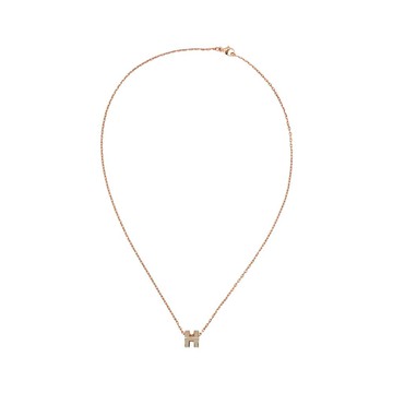 Hermes Mini Pop H 立體橢圓簍空項鍊