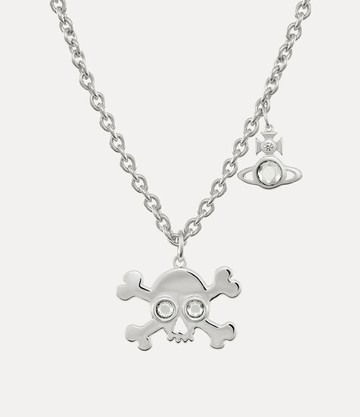 Vivienne Westwood Man. Franklin Skull Pendant Necklace Silver Men