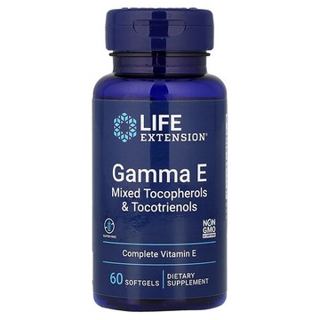 Life Extension, Gamma E，混合生育酚和生育三烯酚，60 粒軟膠囊