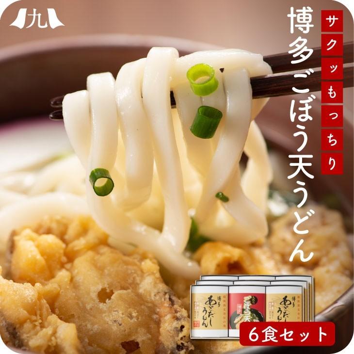 ギフト包装品「博多 ごぼう天うどん ６人前」（2人前セット×3)  福岡 あごだし やわらかい うどん 贈り物 贈答