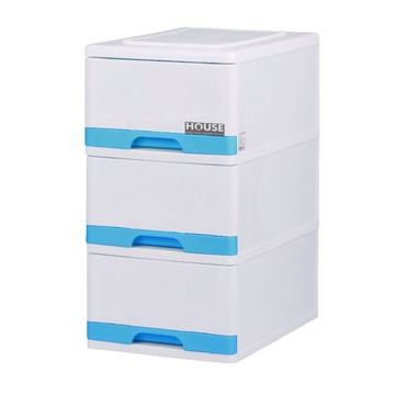 采漾三層抽屜式整理箱<藍色>