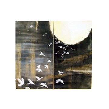 茫茫__彩墨/手繪/54x48cm