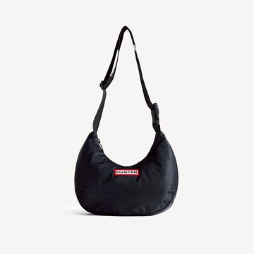 尼龍中型Hobo包-黑色