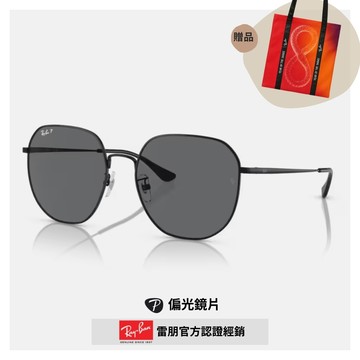 【RayBan 雷朋】熱賣大框偏光太陽眼鏡(RB3680D-002/81 60mm 偏光鏡片)