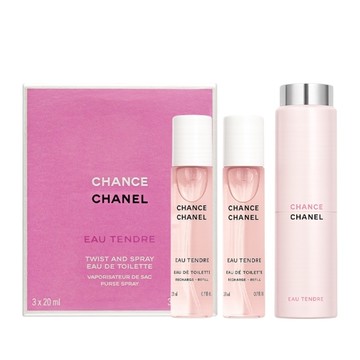 CHANEL 香奈兒 CHANCE 淡香水粉紅甜蜜版(20mlX3)EDT-國際航空版