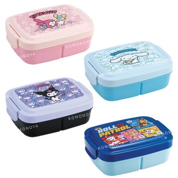 小禮堂 SKATER 三格便當盒 840ml P84 (滿版款) 美樂蒂 酷洛米 大耳狗 汪汪隊