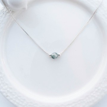 【水晶項鍊】海藻玉 | 純銀小水晶 正能量鎖骨項鍊 | 大員囡仔