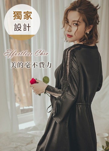 myBRA午夜巴黎 | 奢華緞面睡袍