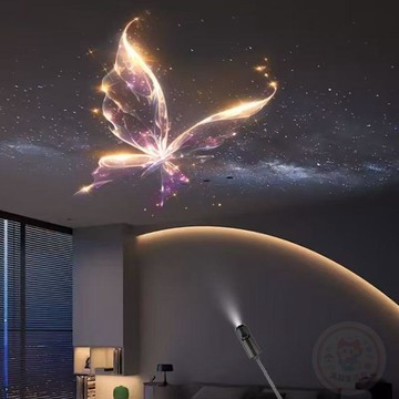 🔥囤貨優惠🔥星空蝴蝶 投影  燈   臥室氛圍  燈  海洋生物住睡眠兒童房間佈景照明小夜  燈