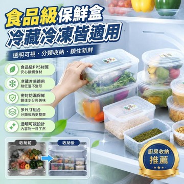 🚀隔日現發🚀保鮮盒食品級透明帶蓋冰箱收納盒辣白菜密封盒泡菜盒子冷藏冷凍用