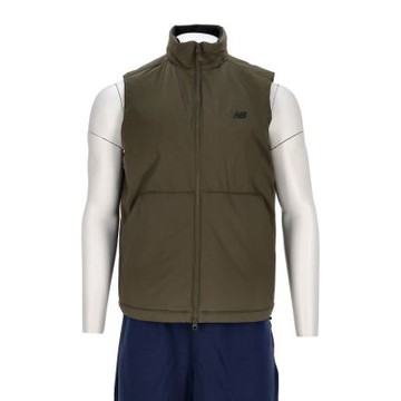 New Balance 男款 綠色 保暖 防潑水 運動 休閒 美規 口袋 雙拉鍊 背心 MV43500DMO