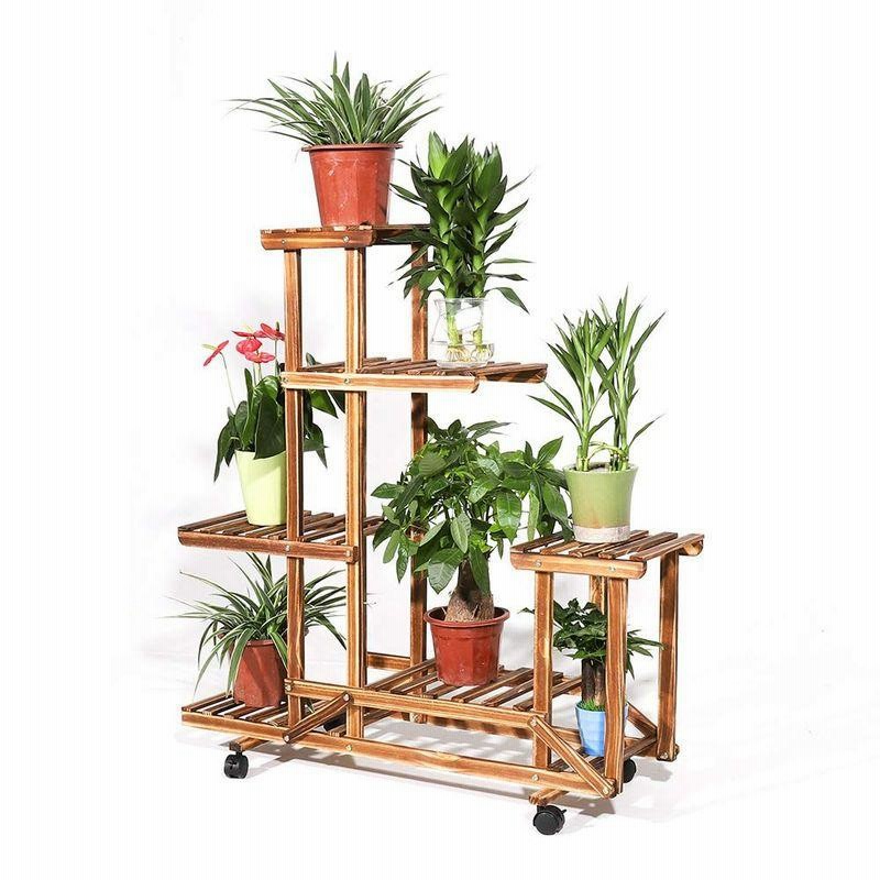 フラワースタンド 木製 キャスター付き フラワーラック ガーデンラック 花台 植物棚 植木鉢 プランター 盆栽 棚 ガーデニング 室内 屋外 通販 Lineポイント最大0 5 Get Lineショッピング