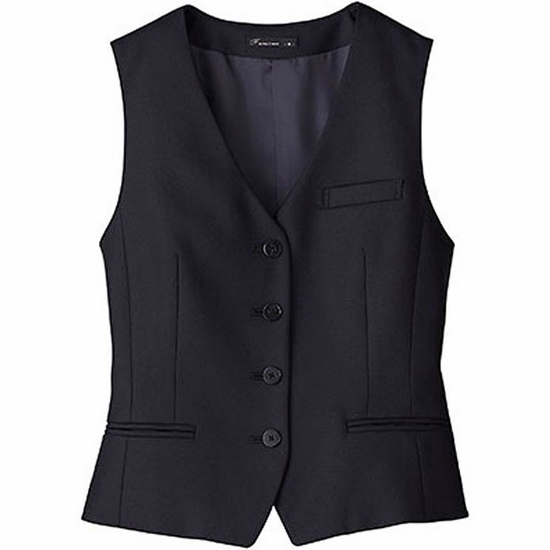 ベスト レディス 事務服 ホテル制服 カフェ レストラン バーテンダー ソムリエ コンシェルジュ FV1306L ボンマックス（ユニフォーム） ベスト レディス衿付ベスト